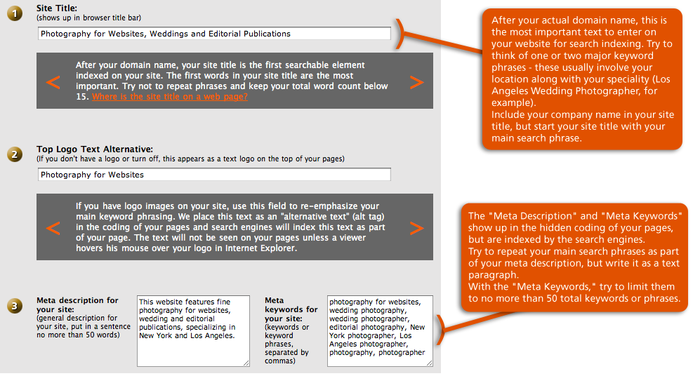 Search Optimization Settings